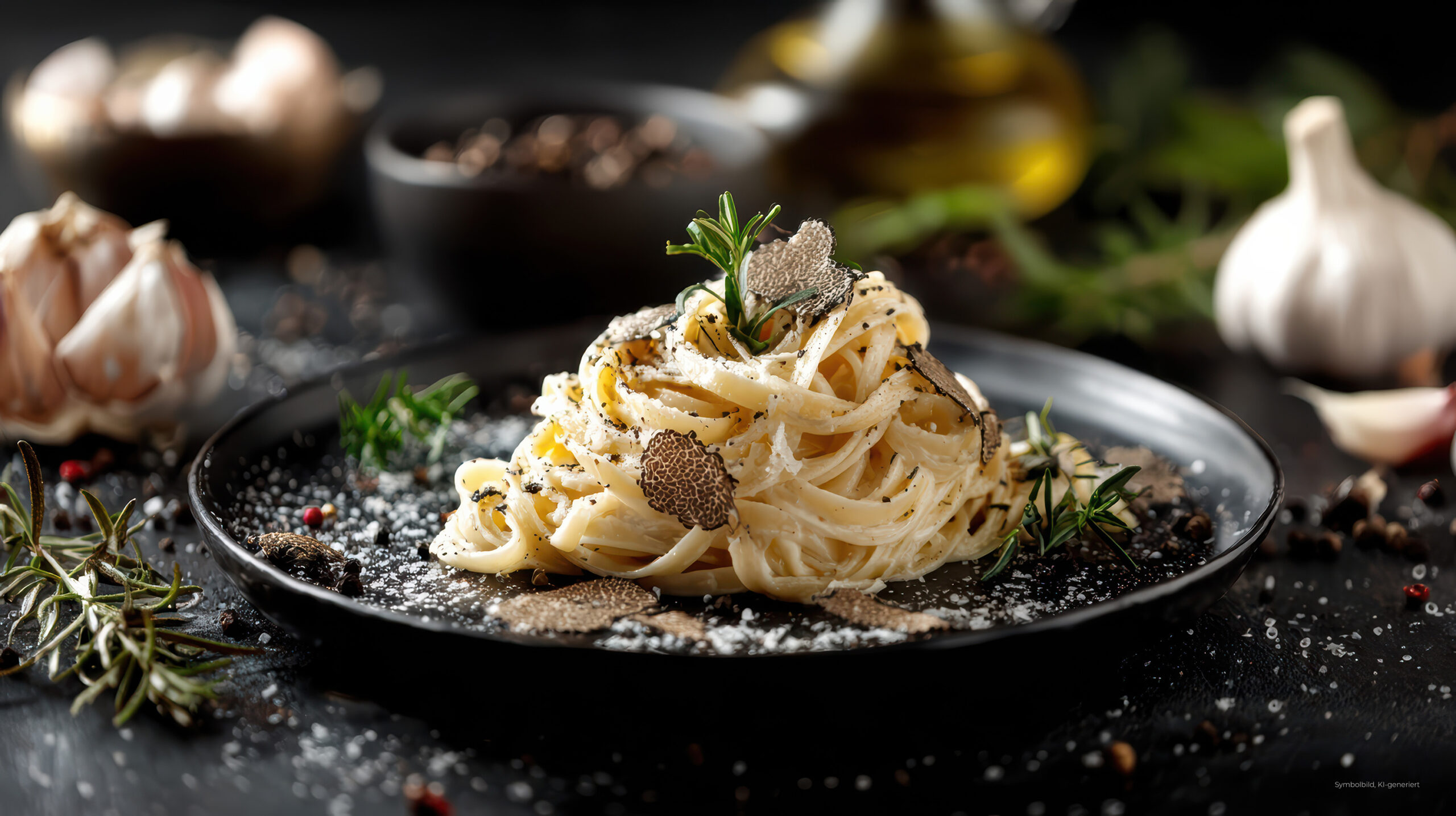 La Taverna Schwäbisch Hall Pasta mit Trüffel - Symbolbild KI generiert